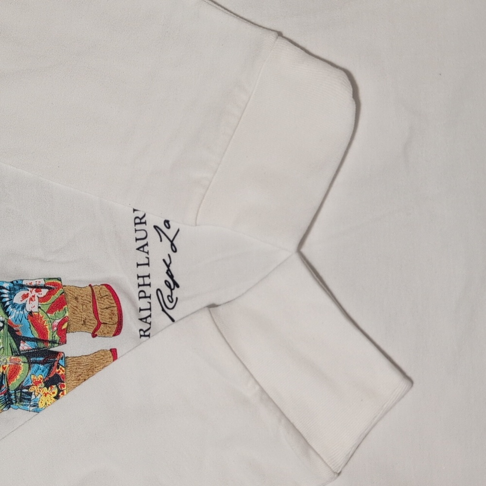 26/1 Jersey-lsl-tsh Polo Ralph Lauren Medium white T-shirt. - Picture 9 of 10